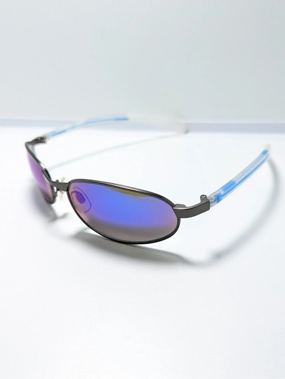 Speedo Retro Blue Mirrored UV Classic Blue Oval Men's Fashion Sunglasses